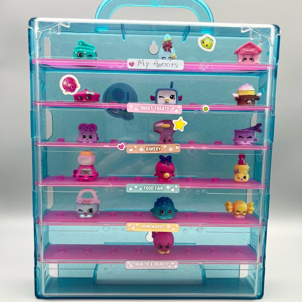 Shopkins Blue Glitter Collector Display Case
